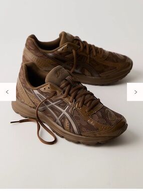 ASICS Brown Mesh Athletic Sneakers